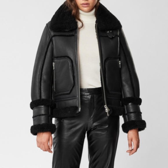 MACKAGE Vanessa Shearling Sheepskin Leather NWT - Picture 1 of 10